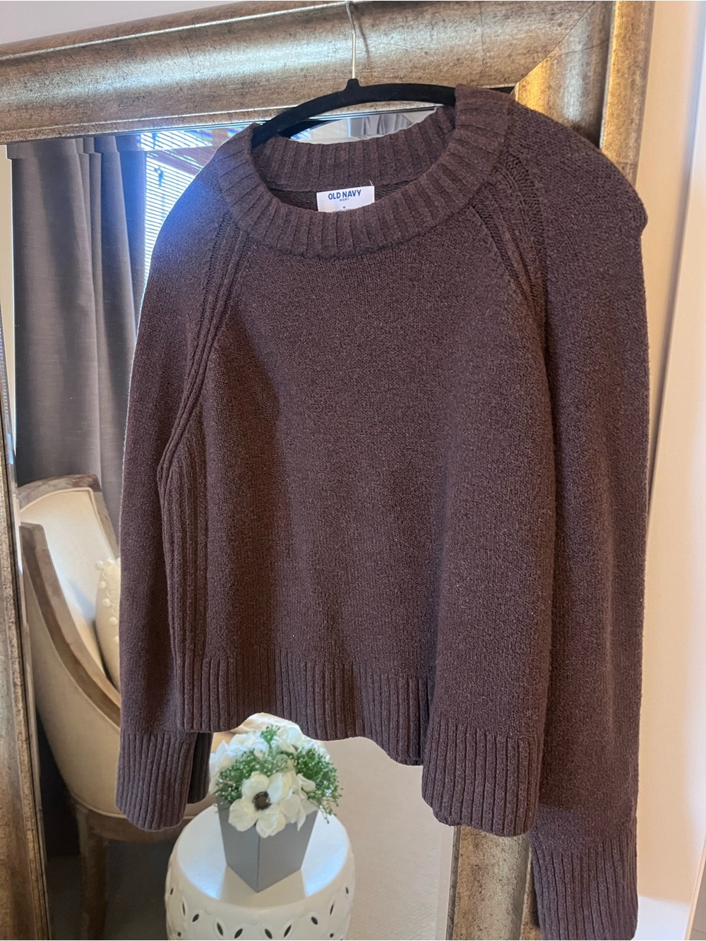 Old Navy Women's Chocolate Brown Crewneck Sweater
